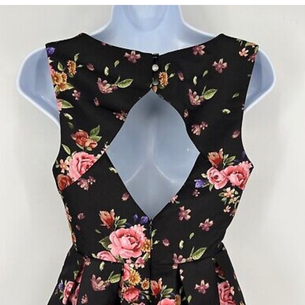 Floral Print Formal Skater Dress - Picture 4 of 10